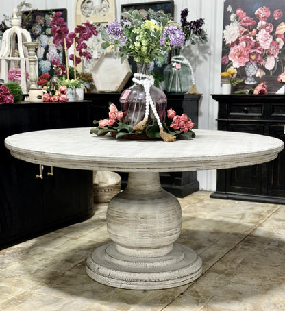 Lilly 60&quot; Round Pedestal Dining Table-Toasted Wheat