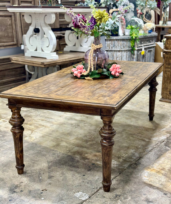 Adeline 7 Foot Dining Table-Pecan