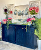 Jade 4-Door Cabinet-Deep Blue/Gold