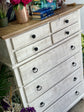 Delaney Chest of Drawers-White Wheat/Sandstone