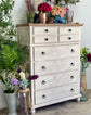 Delaney Chest of Drawers-White Wheat/Sandstone