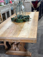 Trestle Table, 4 Wooden Chairs, Bench