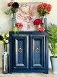 Imperial 2 Door Cabinet- Deep Blue/Gold