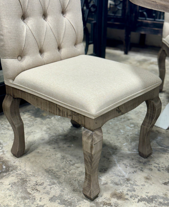 Delaney Upholstered Chairs-Granite/Wheat