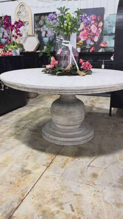 Lilly 60&quot; Round Pedestal Dining Table-Toasted Wheat