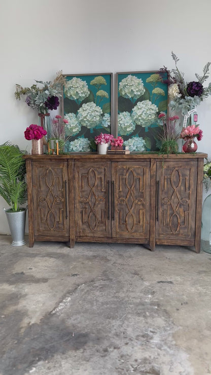 Ivy 4 Door Console-Pecan