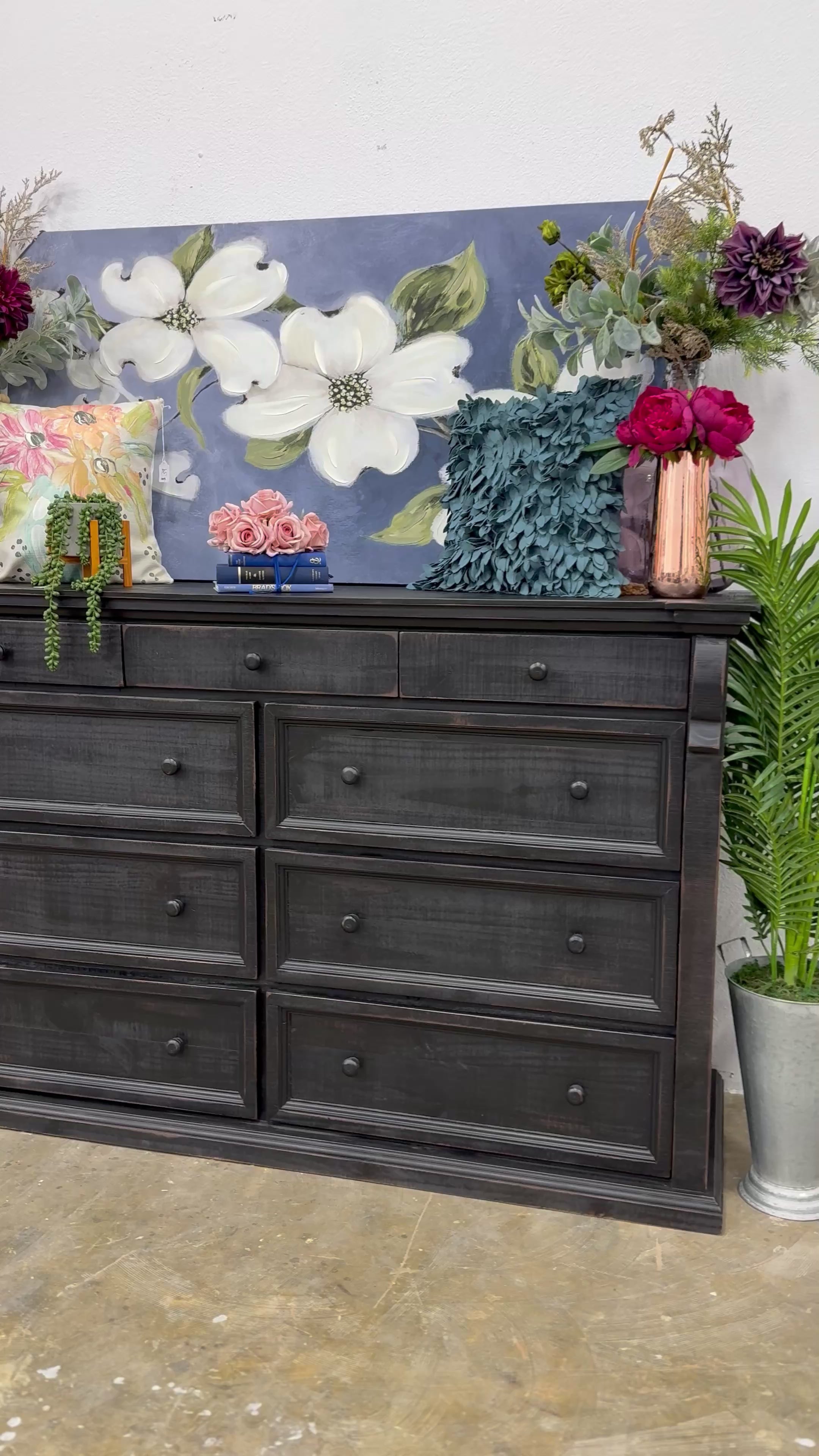 Jasmine Dresser-Handrubbed Black