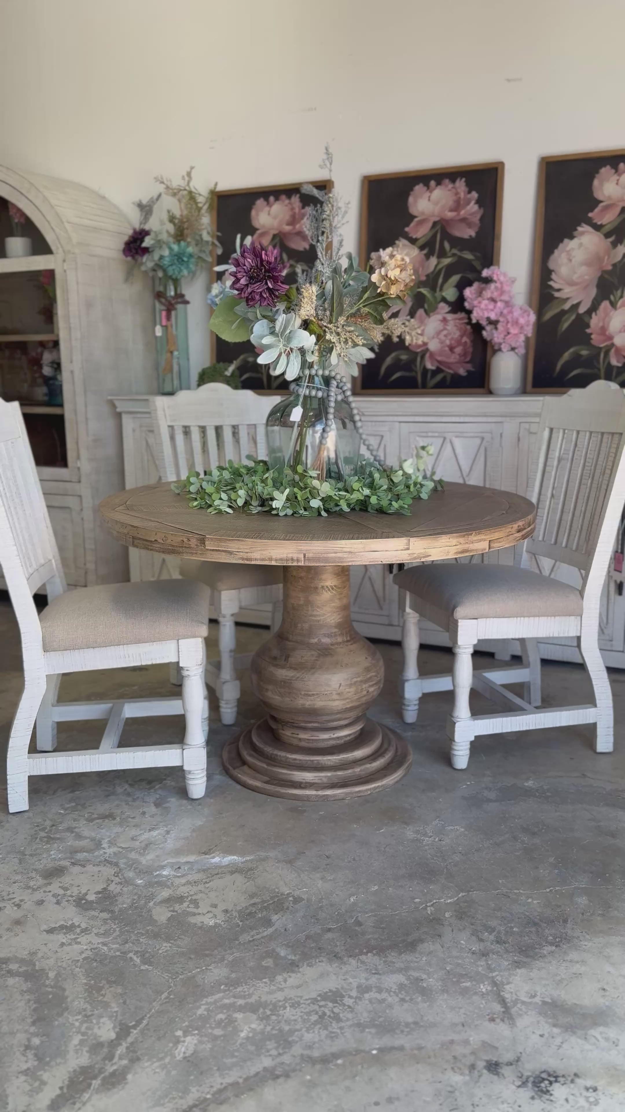 Clara 47&quot; Round Dining Table-Sandstone