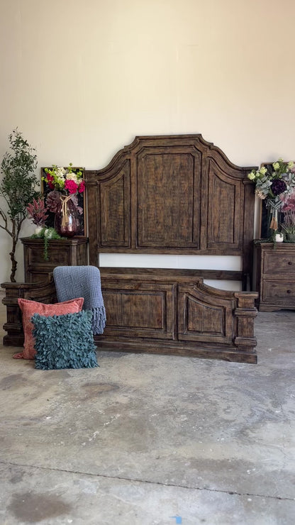 Eden King Bed-Pecan