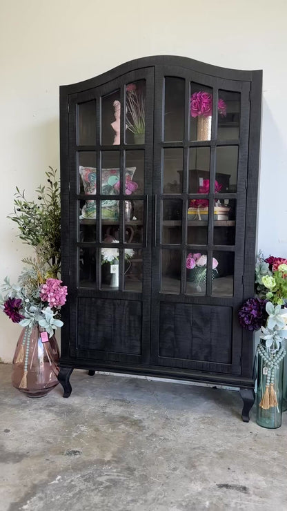 Felicity Arched Vitrine-Black/Honeywood™