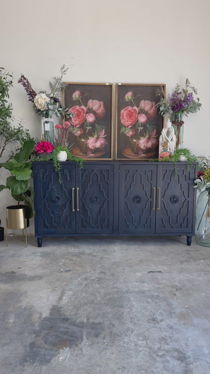 Celeste 4 Door console- Deep Blue/Gold