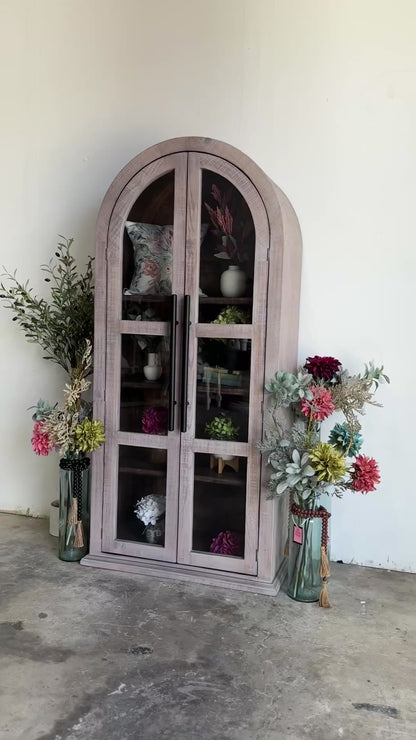 Libby Domed Vitrine- Soft Drift/Honeywood