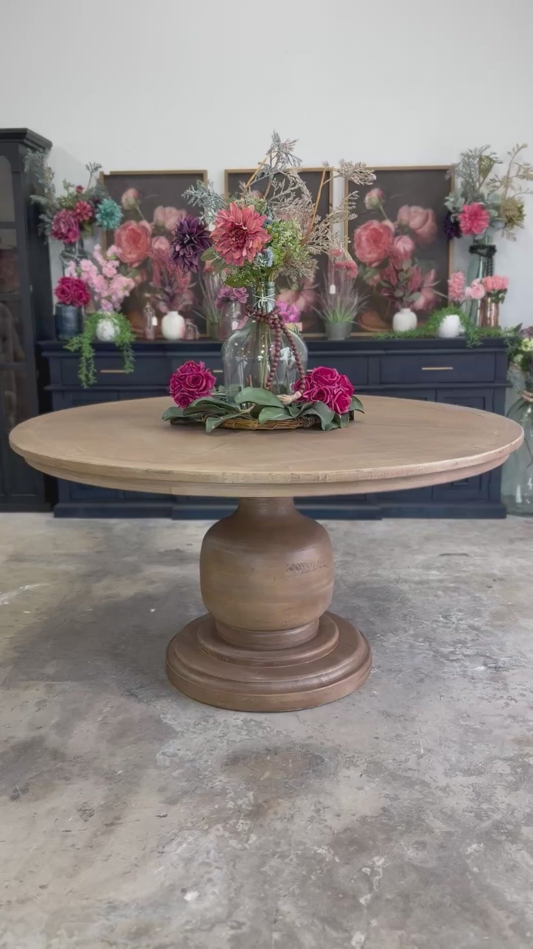 Lilly 60" Round Table-Cappaccino