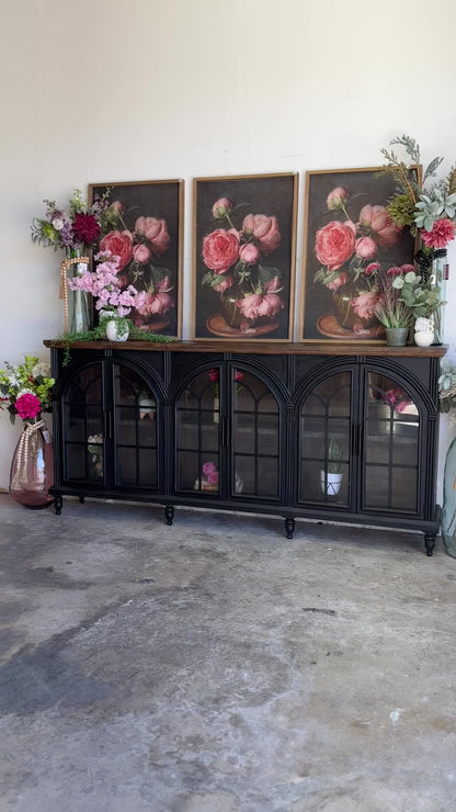 Colette 6 Door Console-Black/Sparrow