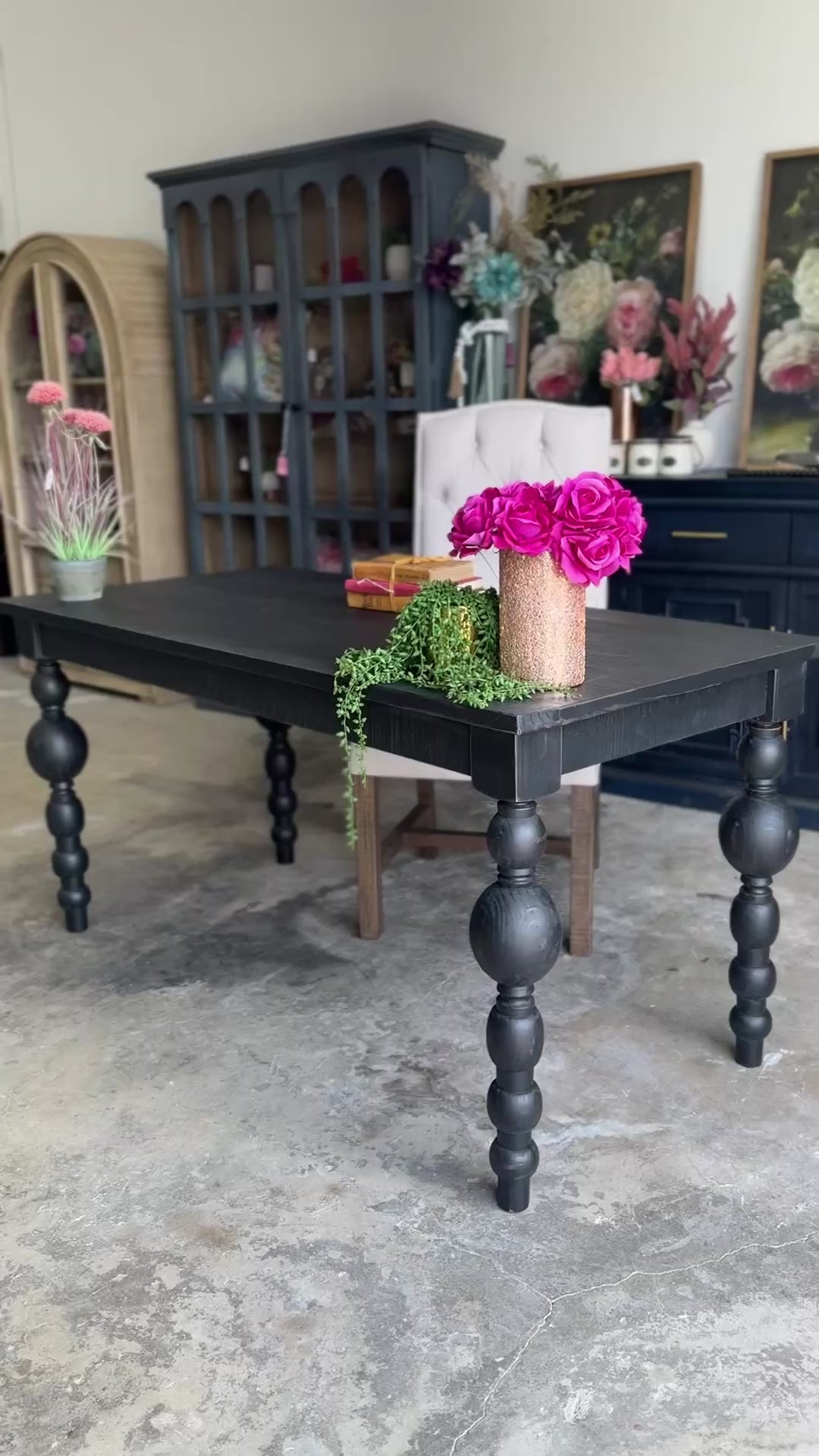 Sophie Desk-Handrubbed Black