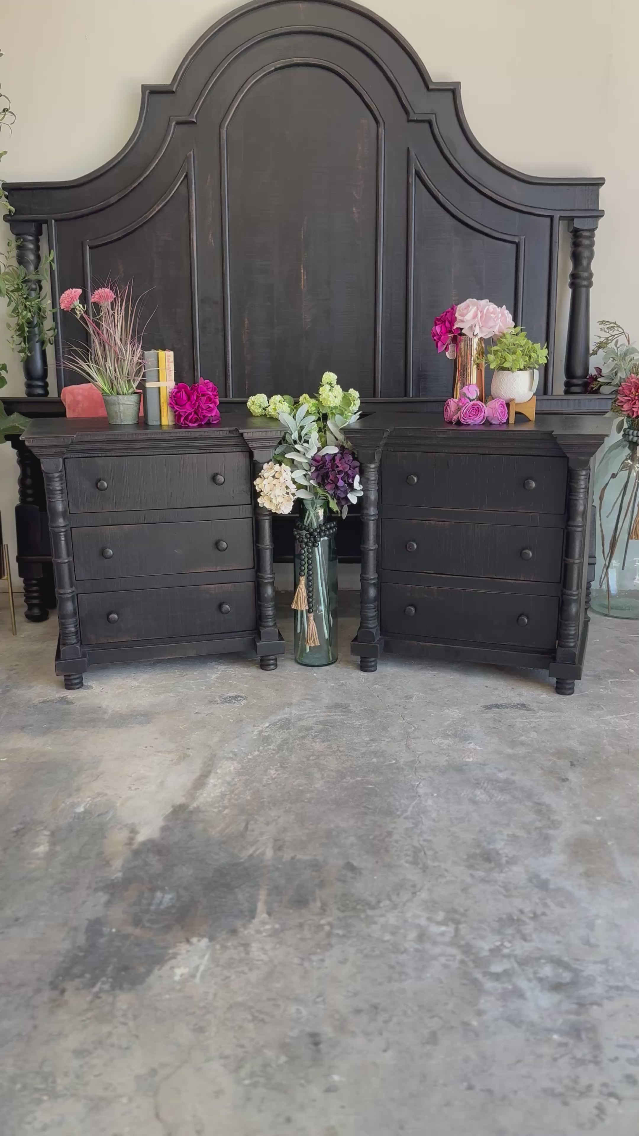 Madison Nightstand-Handrubbed Black