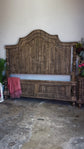 Bella King Arched Paneled Bed-Sandstone