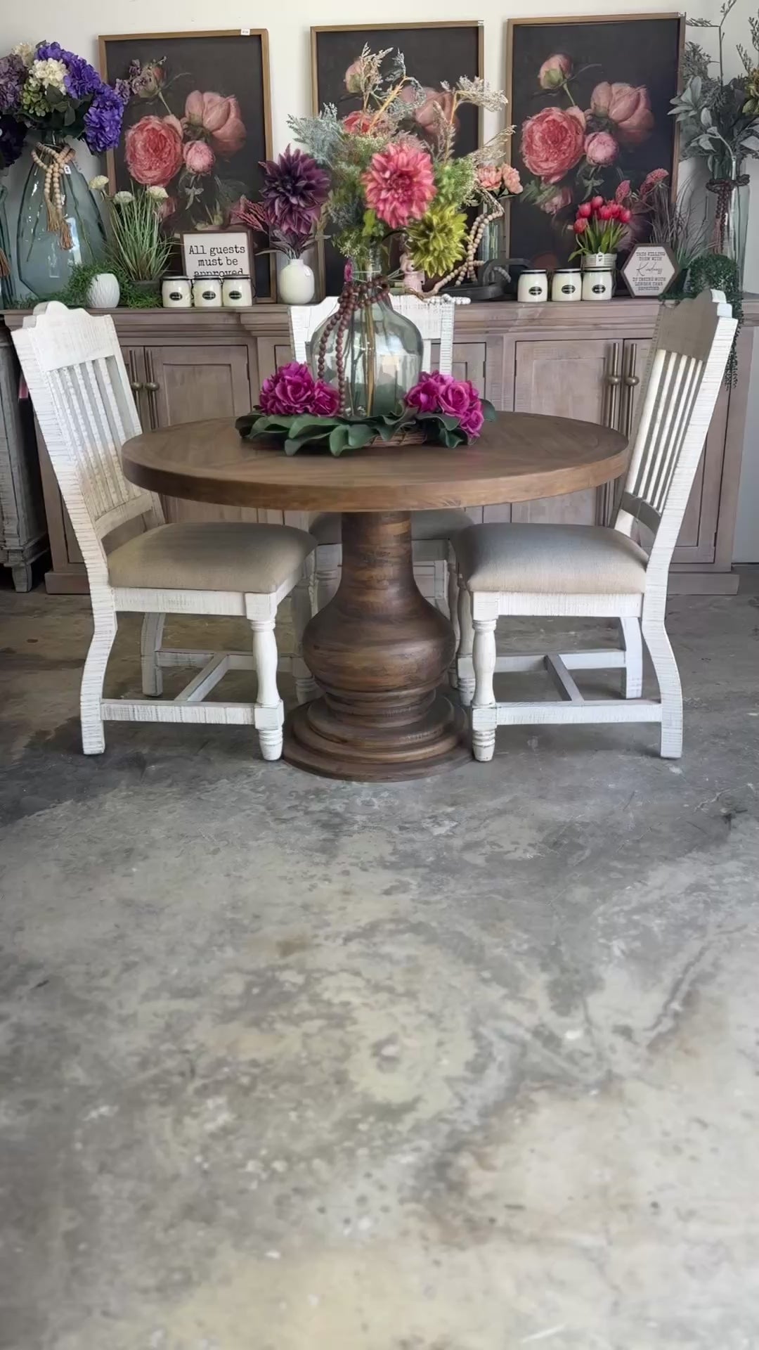 Clara 47" Round Dining Table-Timber