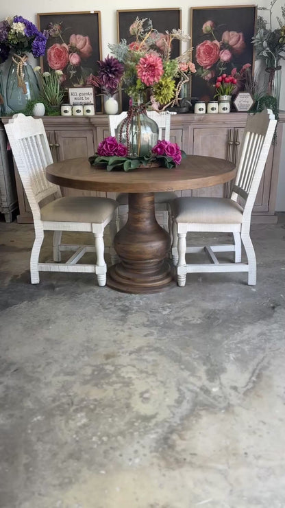 Clara 47" Round Dining Table-Timber