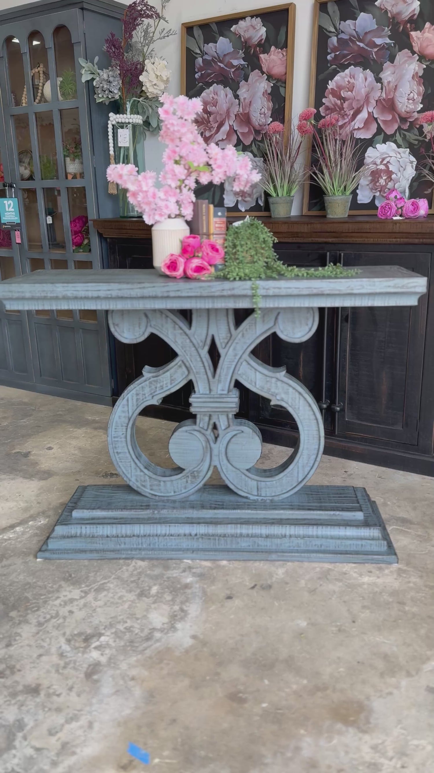 Harp Entryway Table-Blue Onyx™