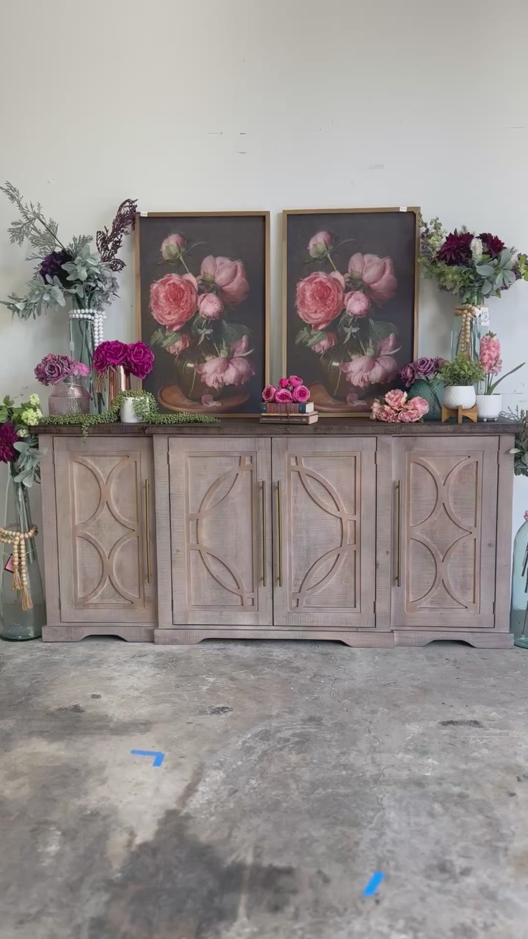 Circle Door Console-Soft Drift/Honeywood™