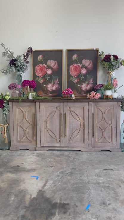 Circle Door Console-Soft Drift/Honeywood™