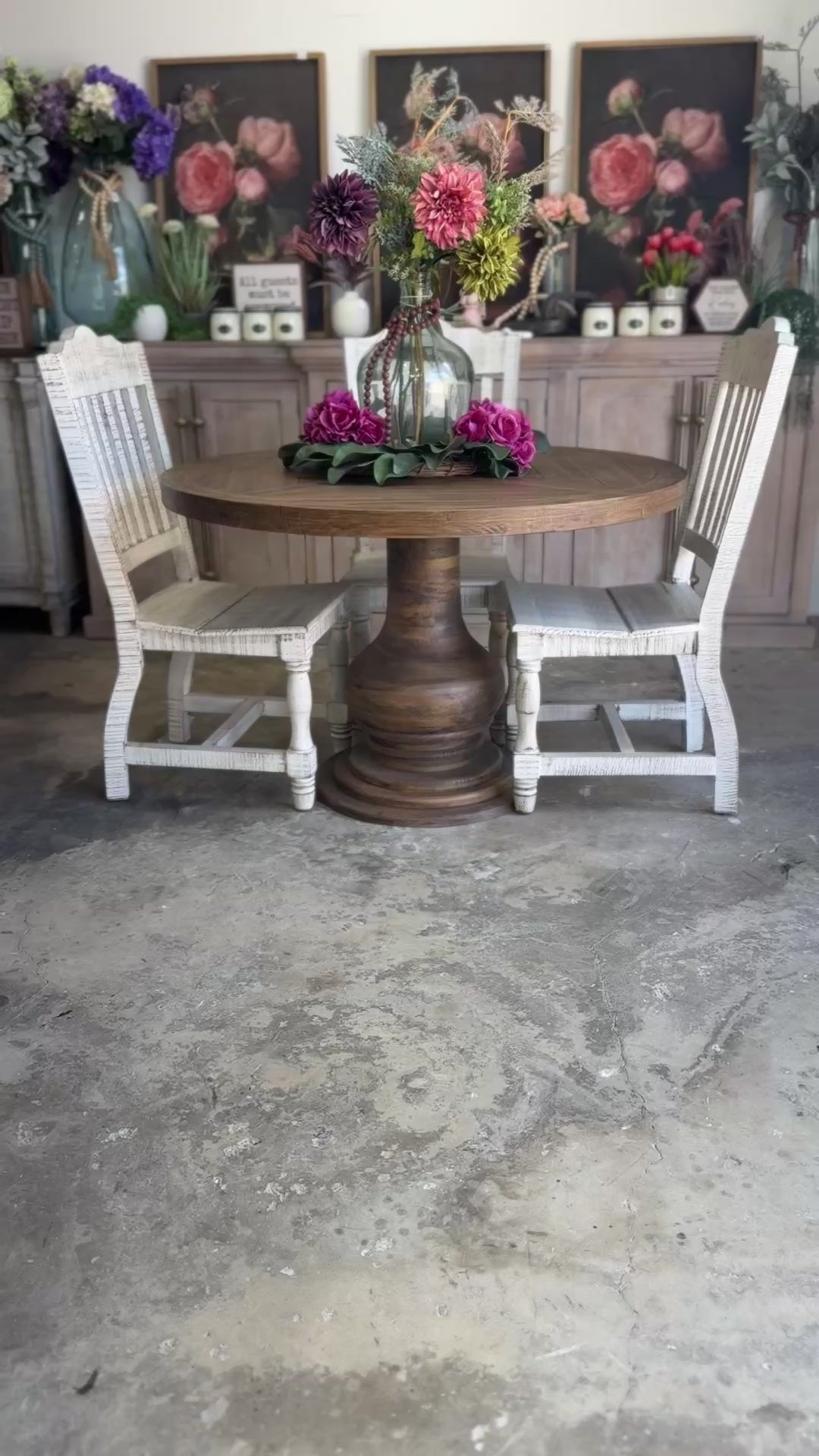 Clara 47" Round Dining Table-Timber
