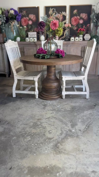 Clara 47" Round Dining Table-Timber