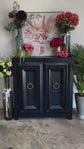 Imperial 2 Door Cabinet- Deep Blue/Gold