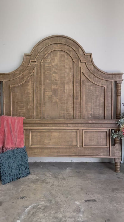 Madison King Bed-Sandstone