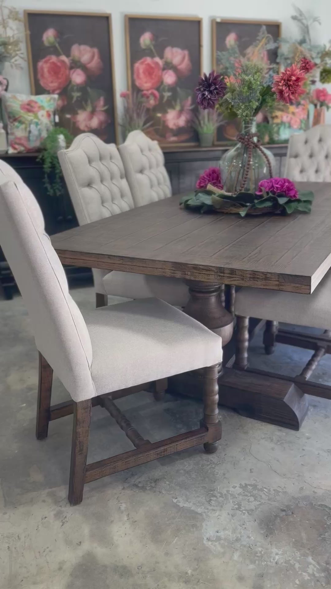 Hannah 7 Foot Dining Table Set With Chairs-Honeywood™