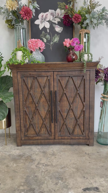Grace 2 Door Cabinet-Pecan
