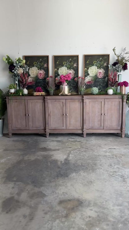 Allison 108" 6 Door Console-Soft Drift/Honeywood™