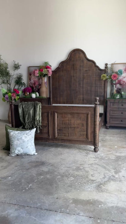 Adele Queen Bed- Honeywood