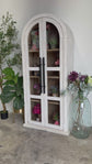 Libby Domed Vitrine- White Wheat/Cappuccino