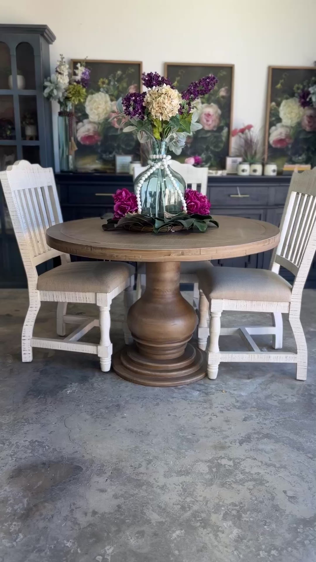 Clara 47" Round Dining Table-Cappuccino