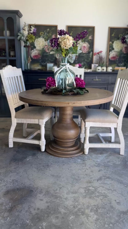 Clara 47" Round Dining Table-Cappuccino