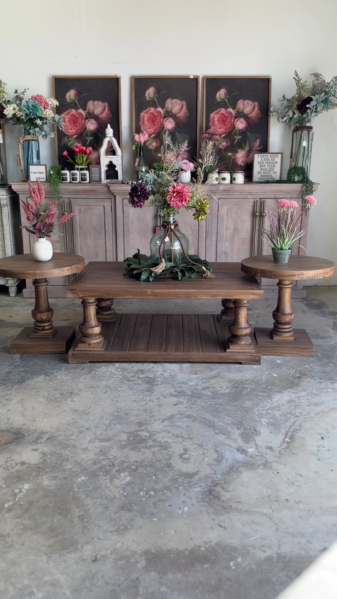 Brooklyn Round Side Table-Timber