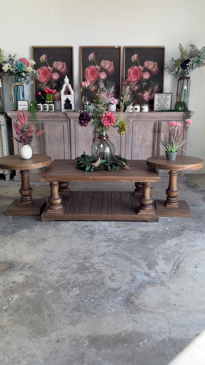 Brooklyn Round Side Table-Timber