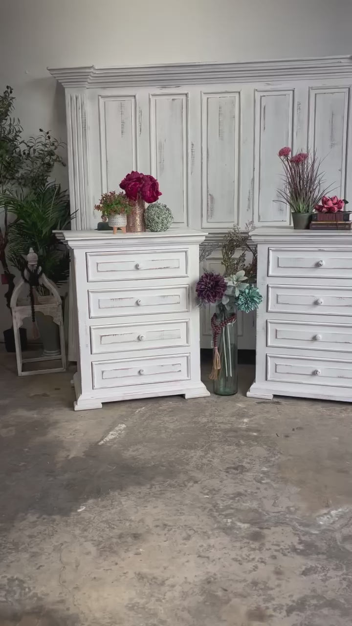 Charlotte 4 Drawer Oversized Nightstand-Whisper White