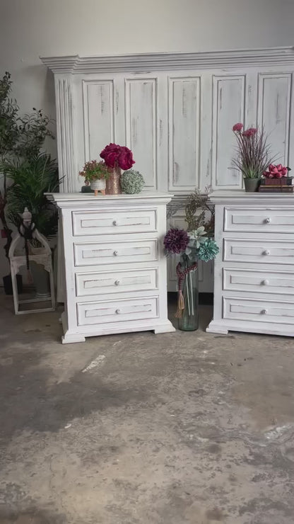 Charlotte 4 Drawer Oversized Nightstand-Whisper White