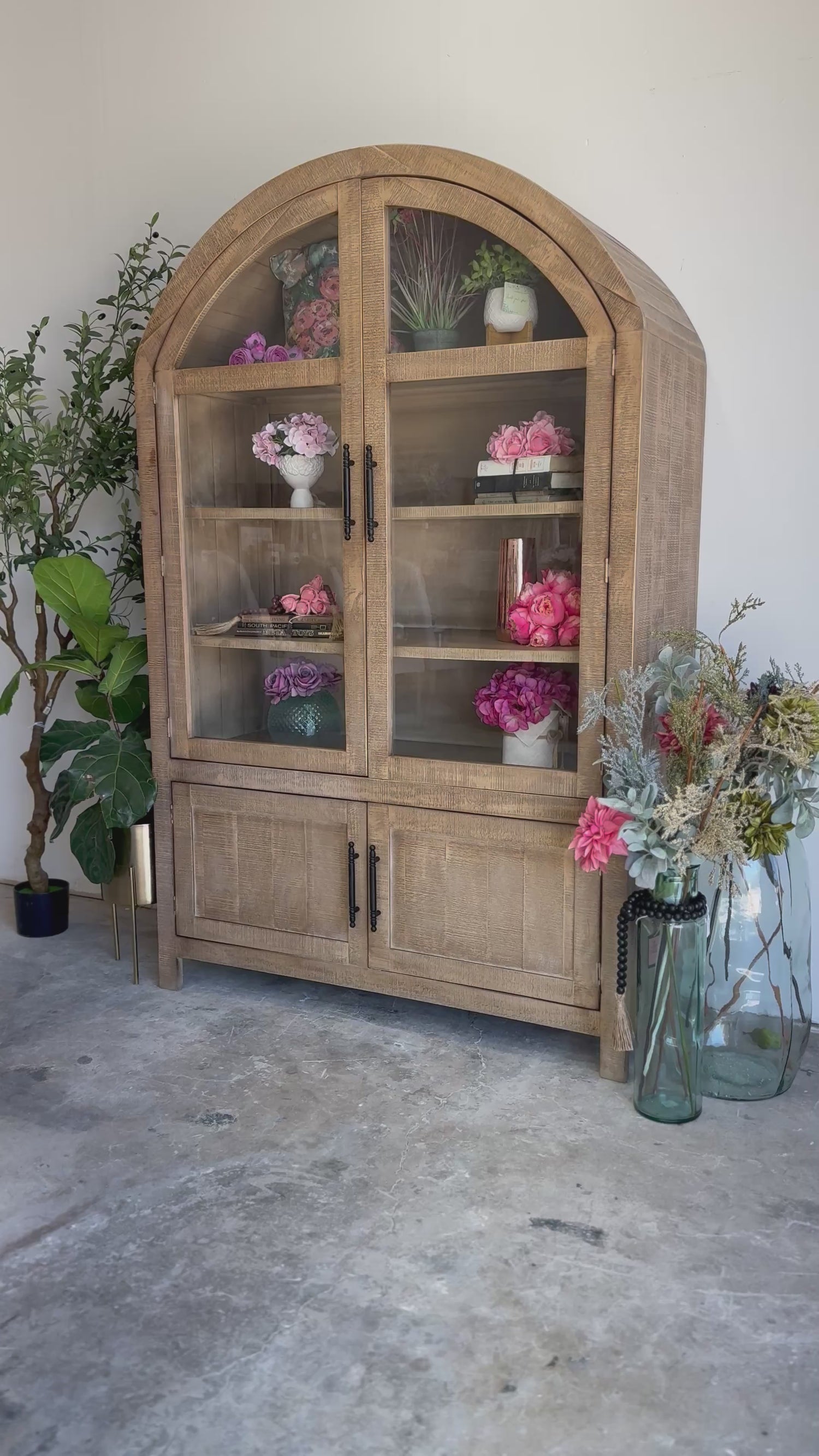Rose Domed Vitrine-Warm Sandstone