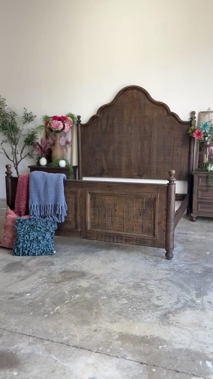 Adele King Bed- Honeywood