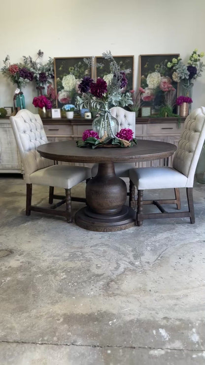 Lilly 54" Round Pedestal Dining Table-Honeywood™