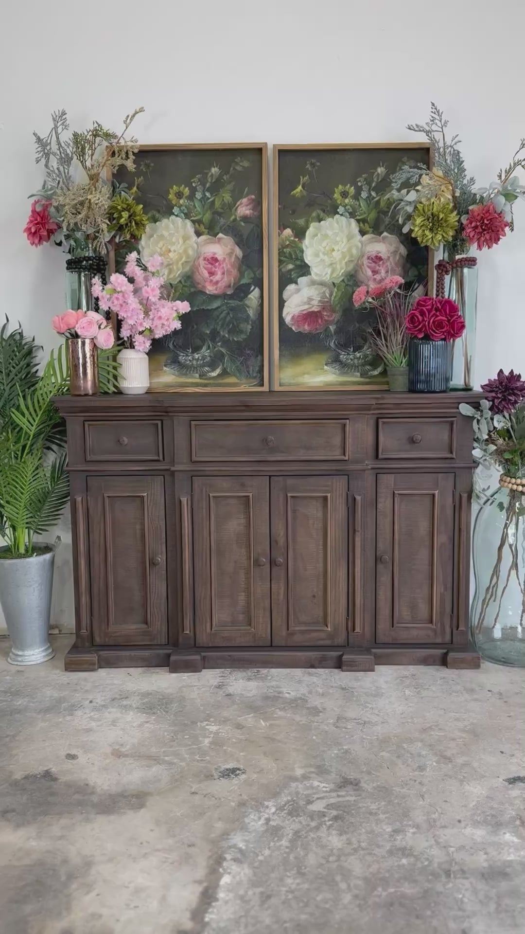 Lindsey 4-Door Console-Cinderwood