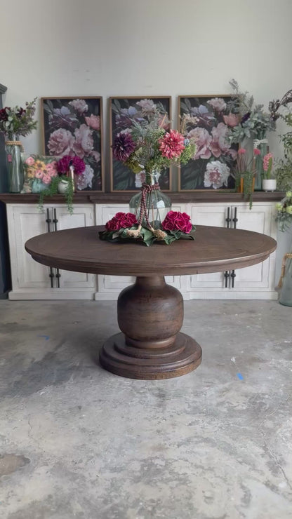Lilly 60&quot; Round Pedestal Dining Table-Honeywood™