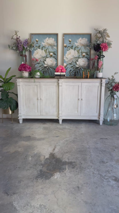Allison 4 Door Console-White Wheat/Honeywood™