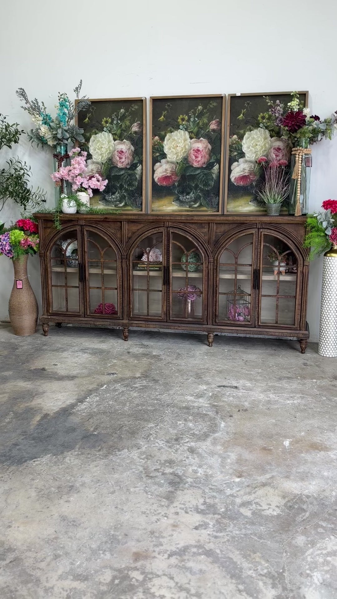 Colette 6 Door Console-Honeywood/Dove