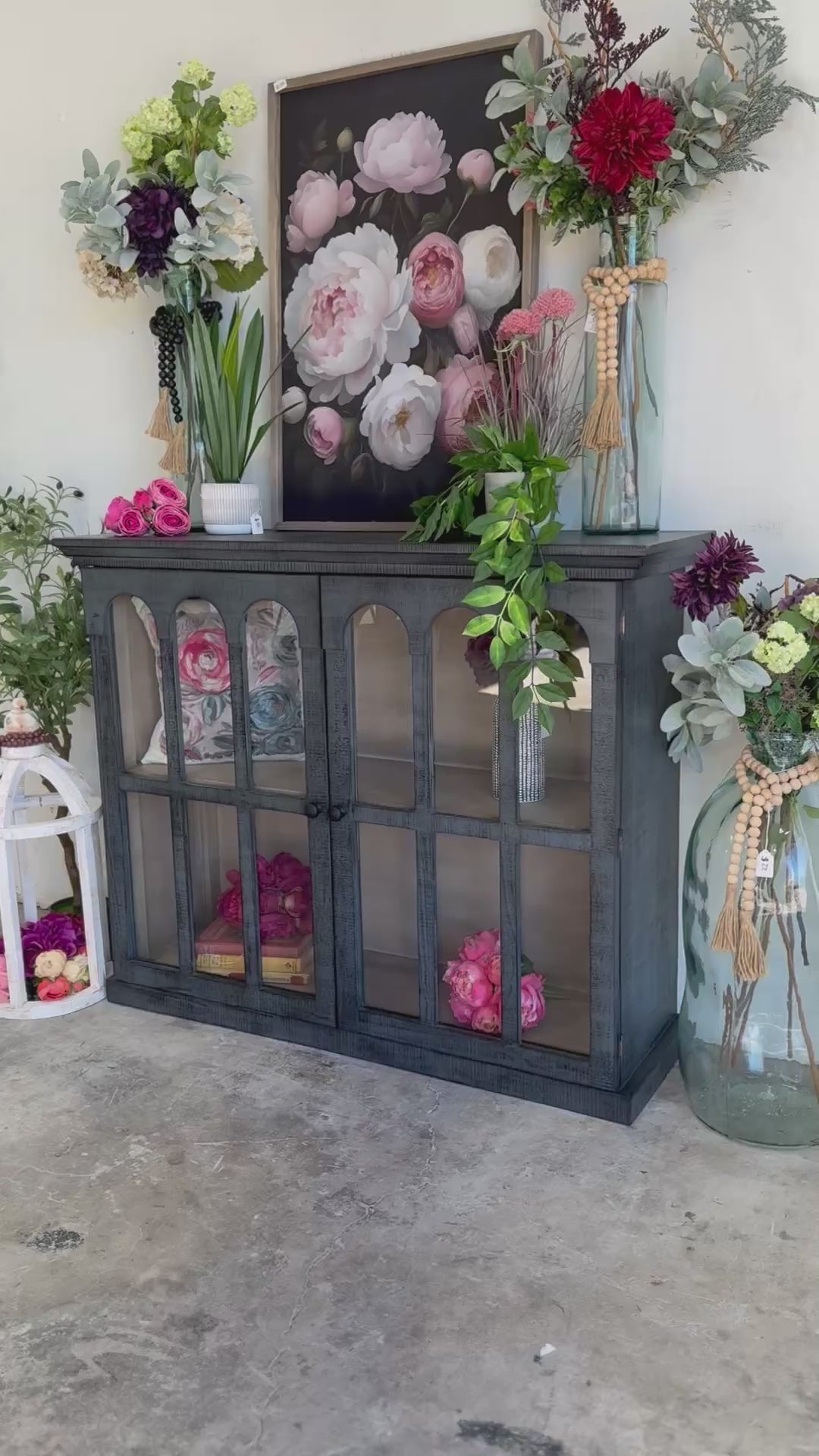 Gia 2 Door Console-Blue Dusk/Cappuccino