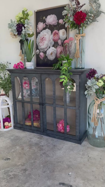 Gia 2 Door Console-Blue Dusk/Cappuccino